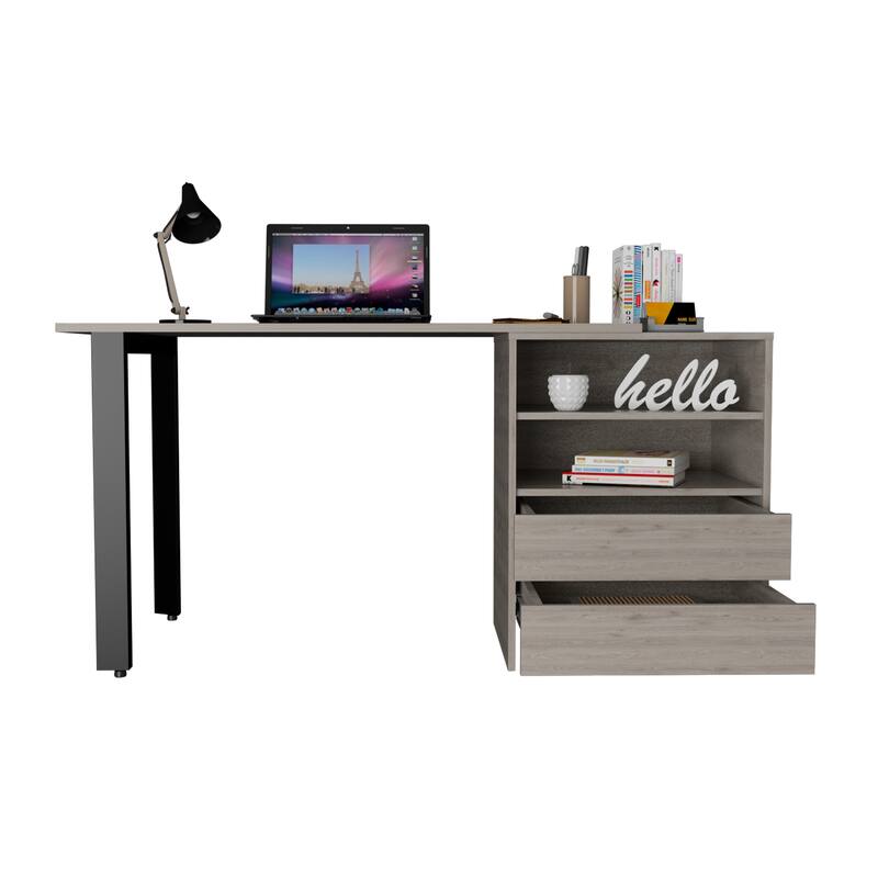 Writing Desk for Office,Living Room ,Apartment, Light Gray