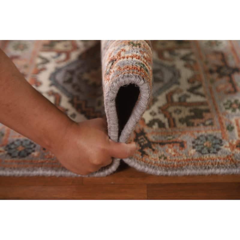 Heriz Serapi Oriental Rug Handmade Orange Wool Carpet - 2'0"x 3'0"