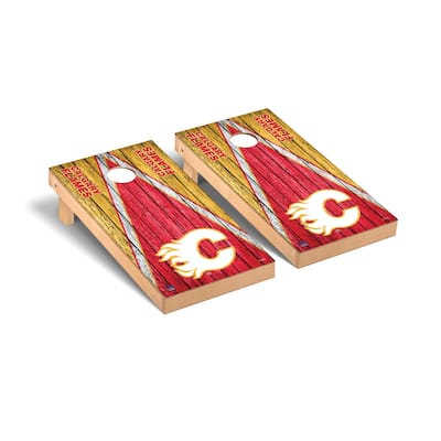 Calgary Flames NHL Triangle Cornhole Board Set