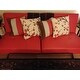 Abbyson Aspen Red Bonded Leather Foldable Futon Sleeper Sofa