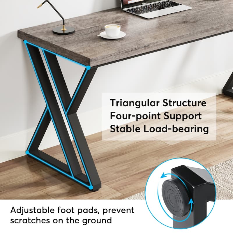 55" Heavy Duty Computer Desk, Office Desk