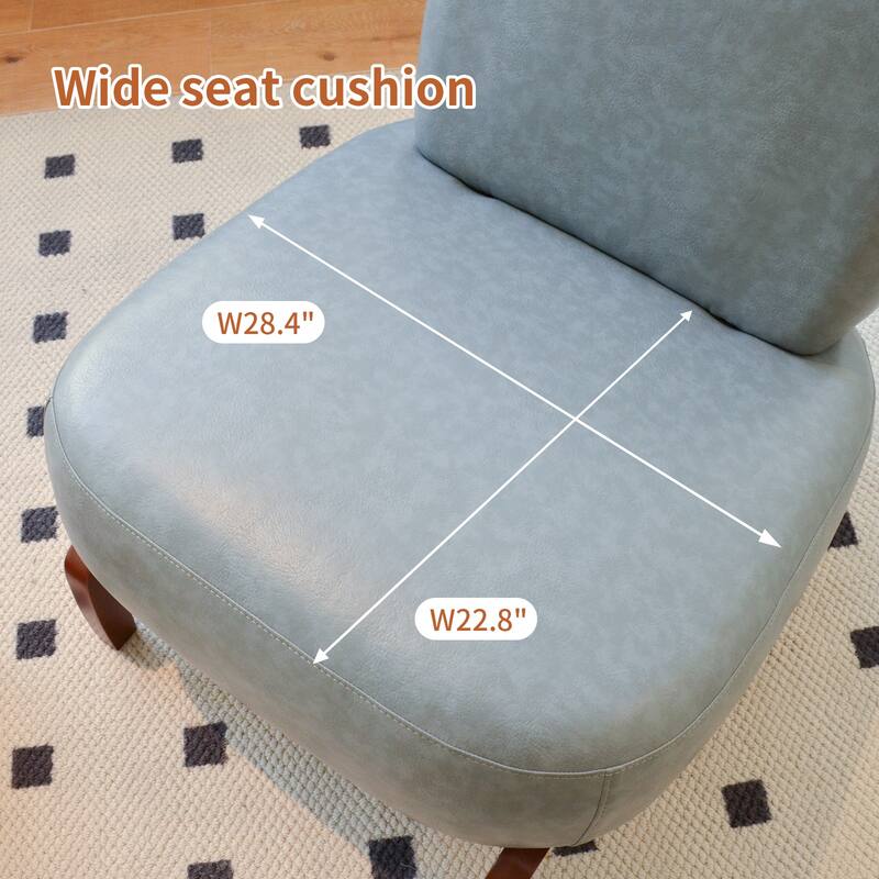Accent Chair with Solid Wood Legs