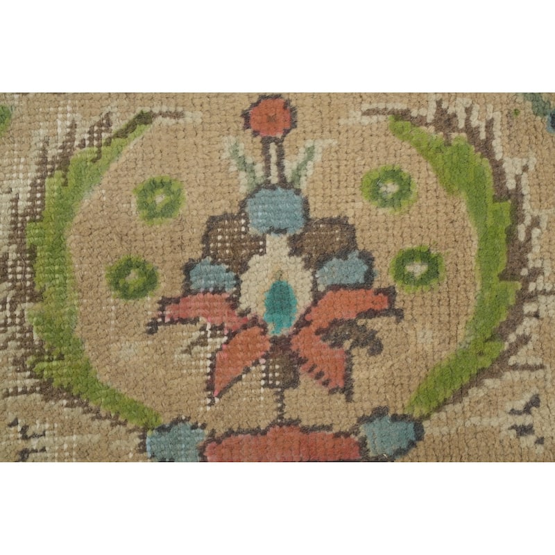 Hand Knotted Oriental 100% Wool Carpet Traditional Floral Green Tabriz Area Rug - 9' 10'' X 6' 11''