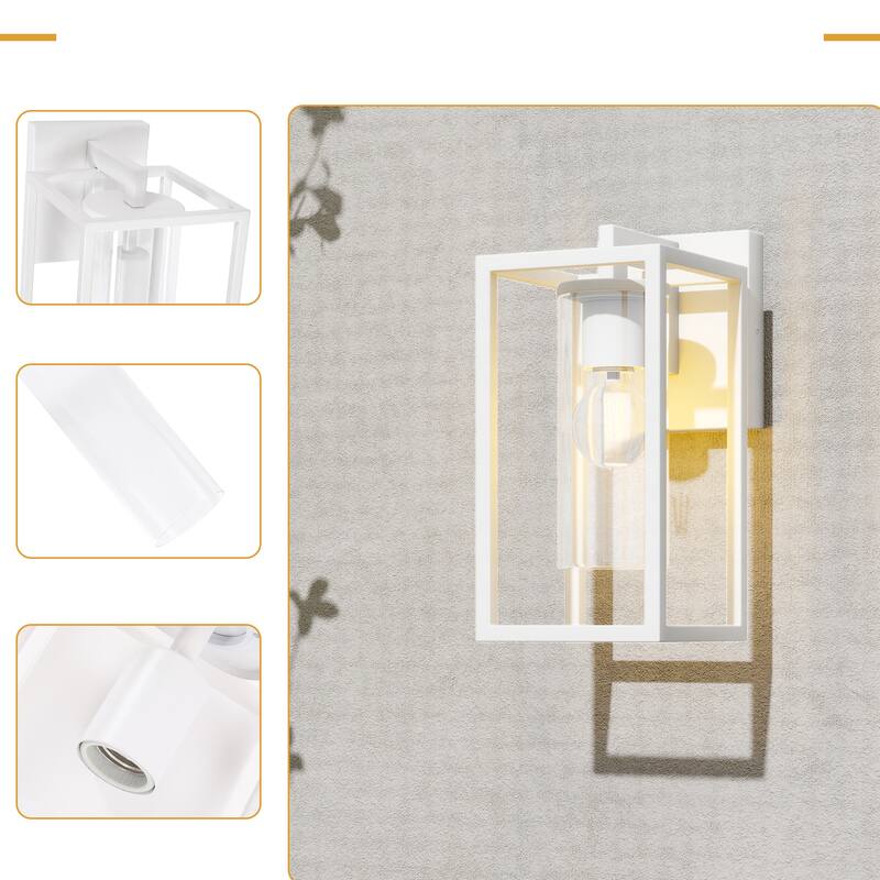 Outdoor Wall Light Lantern Sconce with Glass