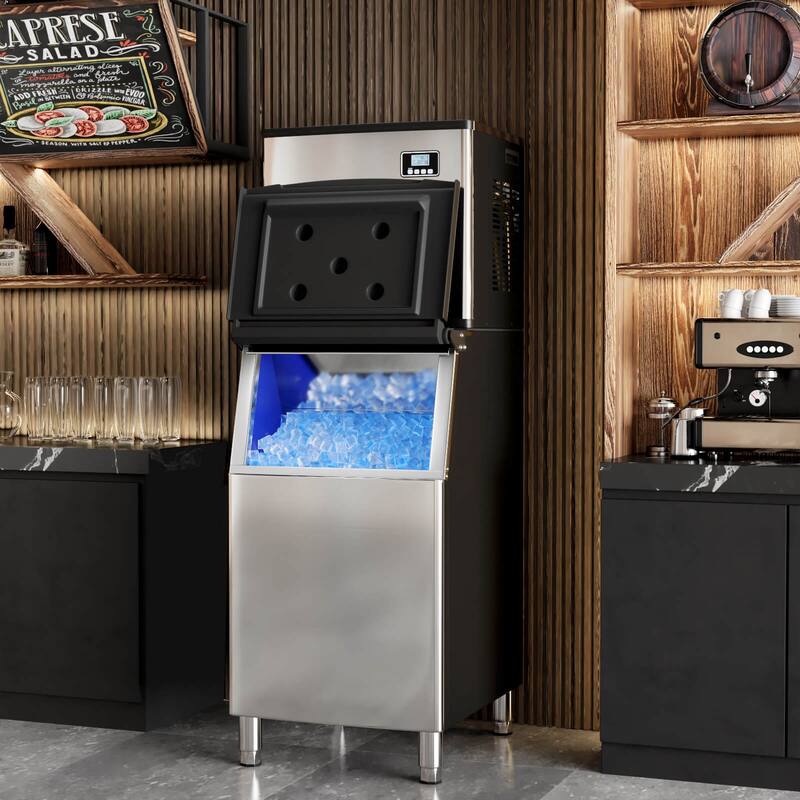 Costway Commercial Ice Maker Machine 418 LBS/24H with 200 LBS Storage - See Details