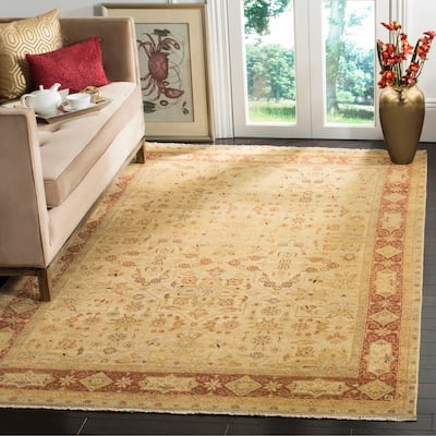 SAFAVIEH Couture Handmade Tabriz Sagita Traditional Rug with Fringe