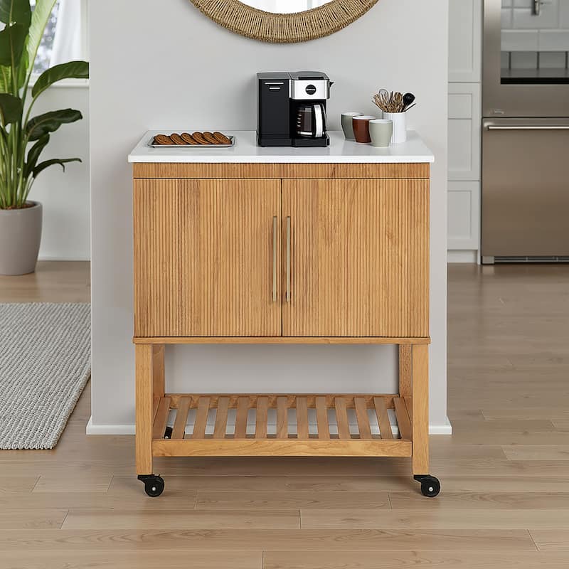 Kolton Kitchen Cart - 30"W x 18"D x 35.5" H - Natural