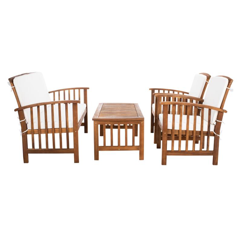 SAFAVIEH Outdoor Rocklin 4-piece Conversation Patio Set