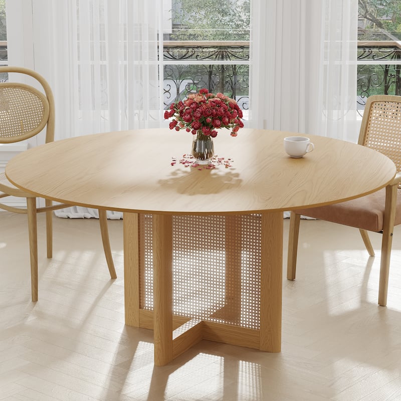 Solid Wood Round Dining Table 4-6 People
