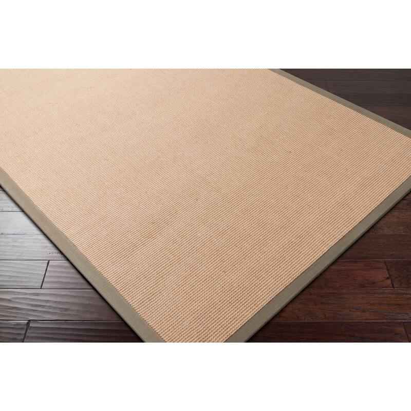 Handwoven Eco Natural Fiber Jute Cotton Bordered Casual Area Rug