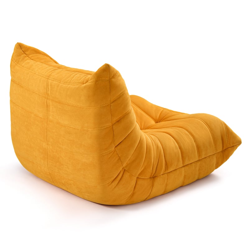Armless Bean Bag Chair ,Upgraded Foam Support, Soft Upholstered Lounge Seating
