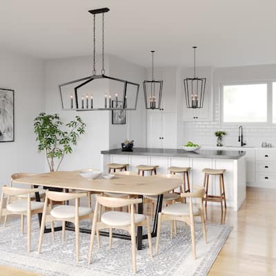 Millennium Lighting Lizabeth 6 Light Chandelier Ceiling Fixture in Matte Black