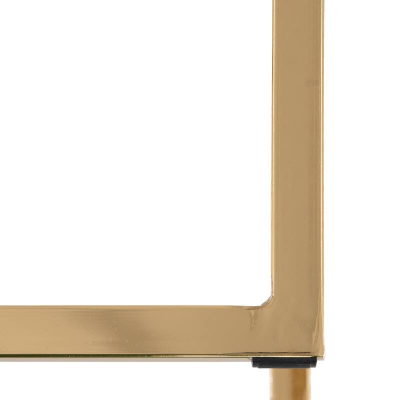Quincy Modern Leather Barstool with Upholstered Square Seats in Gold Metal & Footrest for Home Bar & Kitchen Counter