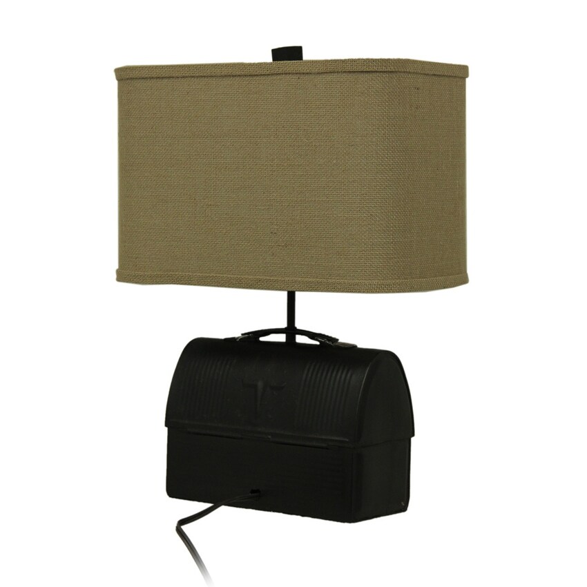 Shop Set Of 2 Retro 50 S Lunch Box Table Lamps Rectangular Burlap