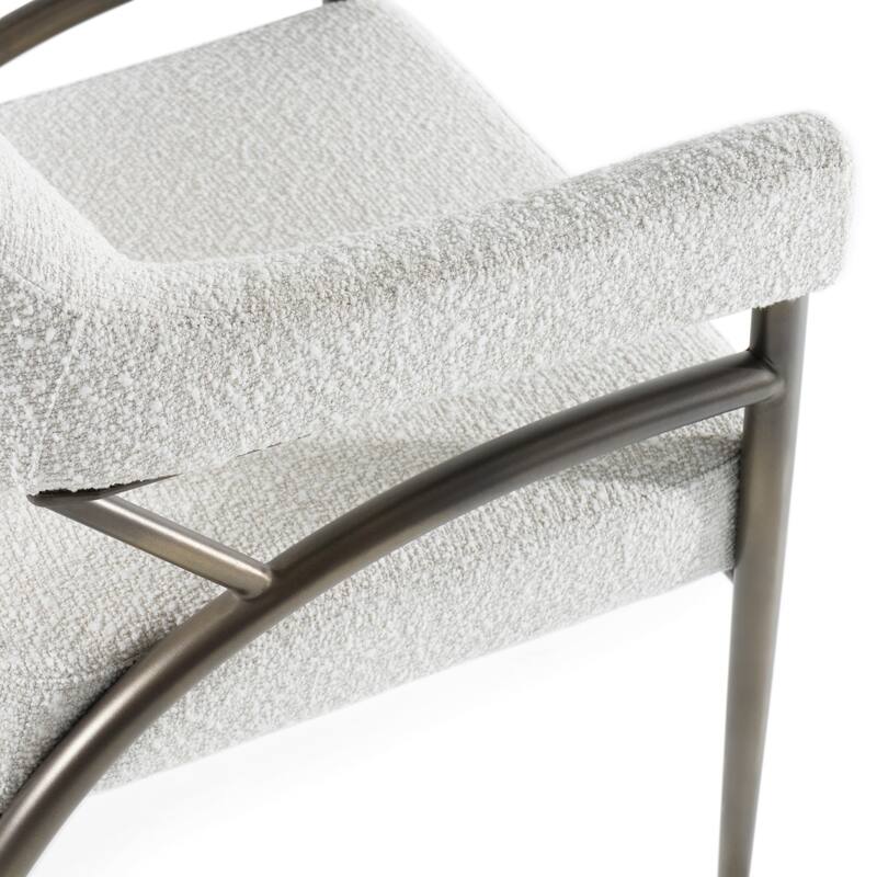 Modrest Betty Modern Off-White Fabric & Bronze Dining Chair