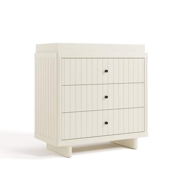 slide 2 of 3, Storkcraft Kyoto 3 Drawer Chest with Topper Frosted Oat