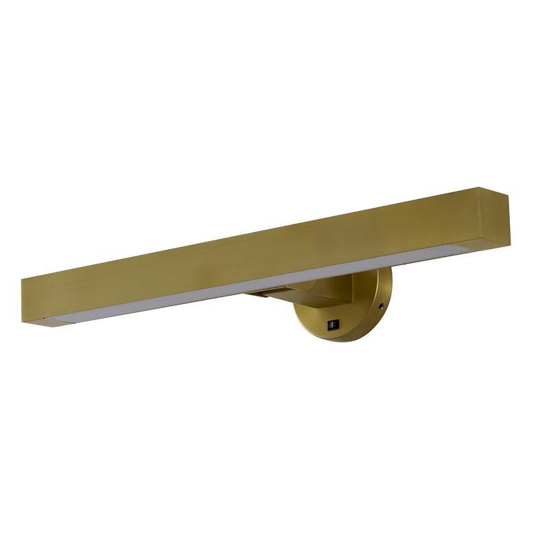 4-Light Satin Brass Wall Sconce With A White Frosted Acrylic diffuser