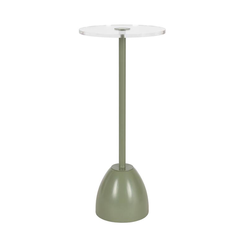 Kate and Laurel Acari Round Drink Table - 10x22 - Green