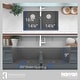 preview thumbnail 55 of 56, Karran Undermount Double Equal Bowl Quartz Kitchen Sink - 32" x 19.5" x 9" - 32" x 19.5" x 9"
