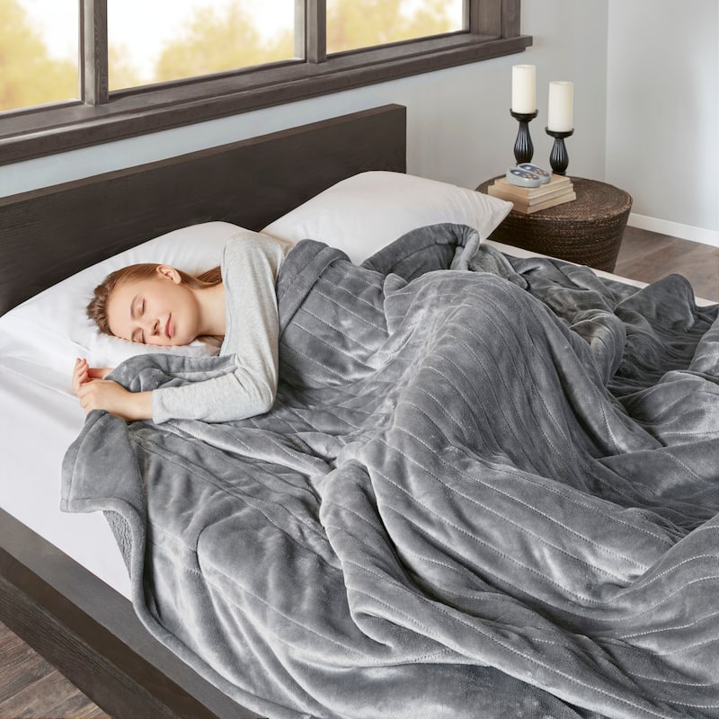 Beautyrest Solid Microlight to Berber Heated Blanket
