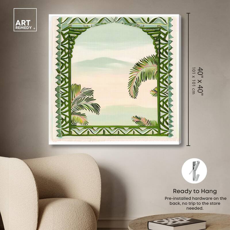 Palm View Vista Canvas by Art Remedy, Gallery Wrapped