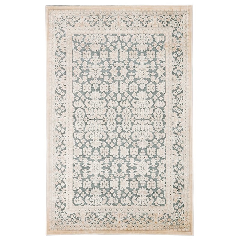 The Curated Nomad Blueberry Butte Damask Area Rug