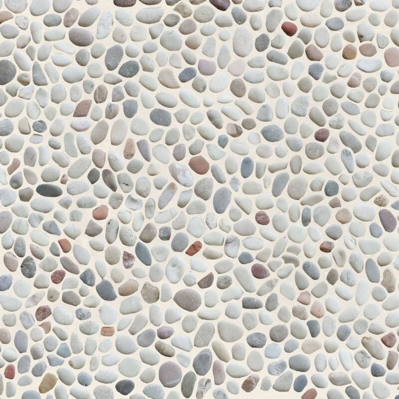 Mix Colour Mini Pebble Mosaic Backsplash Tiles for Kitchen Walls, Shower Bathroom Floors 12" X 12" (11 Sqft per case)