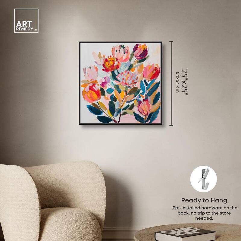 Contemporary Flora II Canvas by Art Remedy
