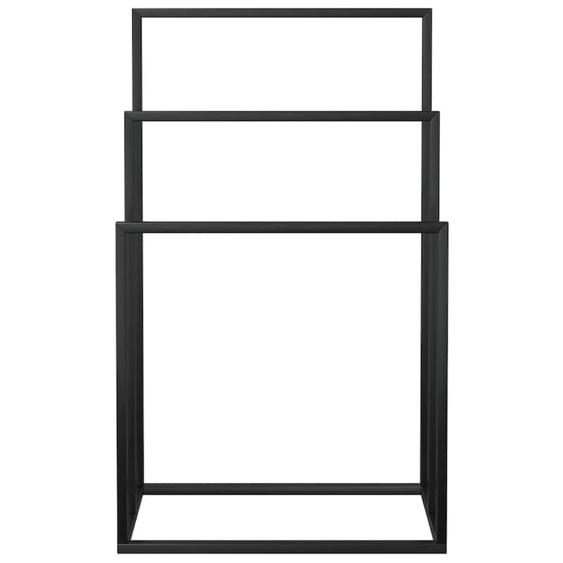 vidaXL Towel Rack Freestanding 2 Tier Towel Holder Stand for Bathroom Iron