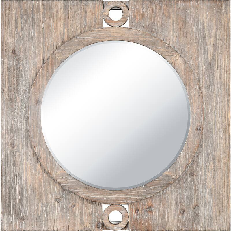 Elk Home Nollen Natural Finish Wood 34 Inch Wide Mirror