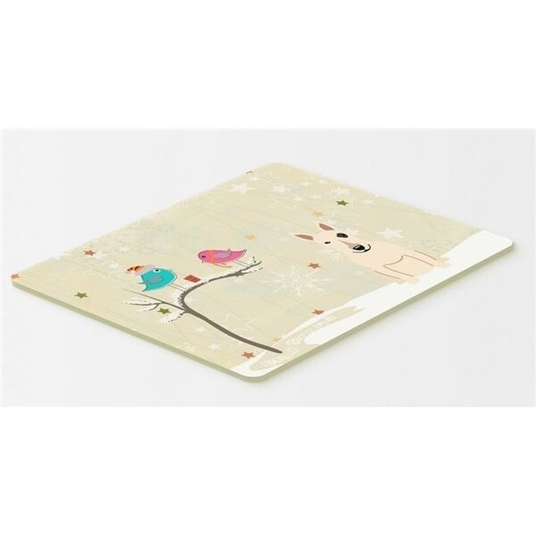 Carolines Treasures BB2610CMT Christmas Presents Between Friends Bull Terrier White Kitchen or Bath Mat 20 x 30