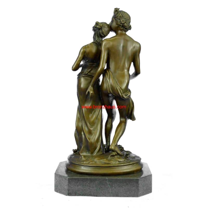 Art Nouveau Couple Romance Romantic Love Museum Quality Bronze Sculpture Figure