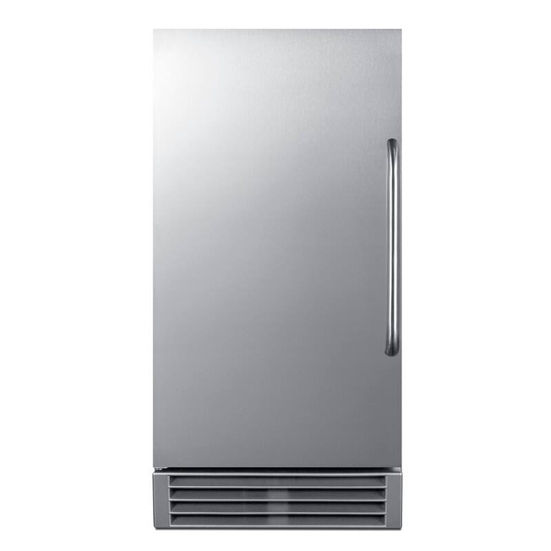 Summit 15 Inch Wide 25 Lbs. Built-In Commercial Ice Maker with 50 Lbs. - Stainless Steel