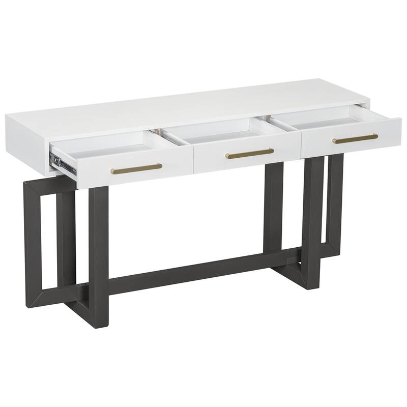 Elegant Console Table with Three Drawers