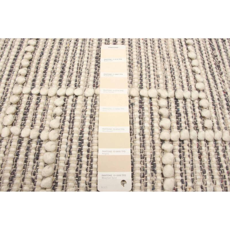 ECARPETGALLERY Braid weave Sienna Cream Wool Rug - 5'0 x 7'10
