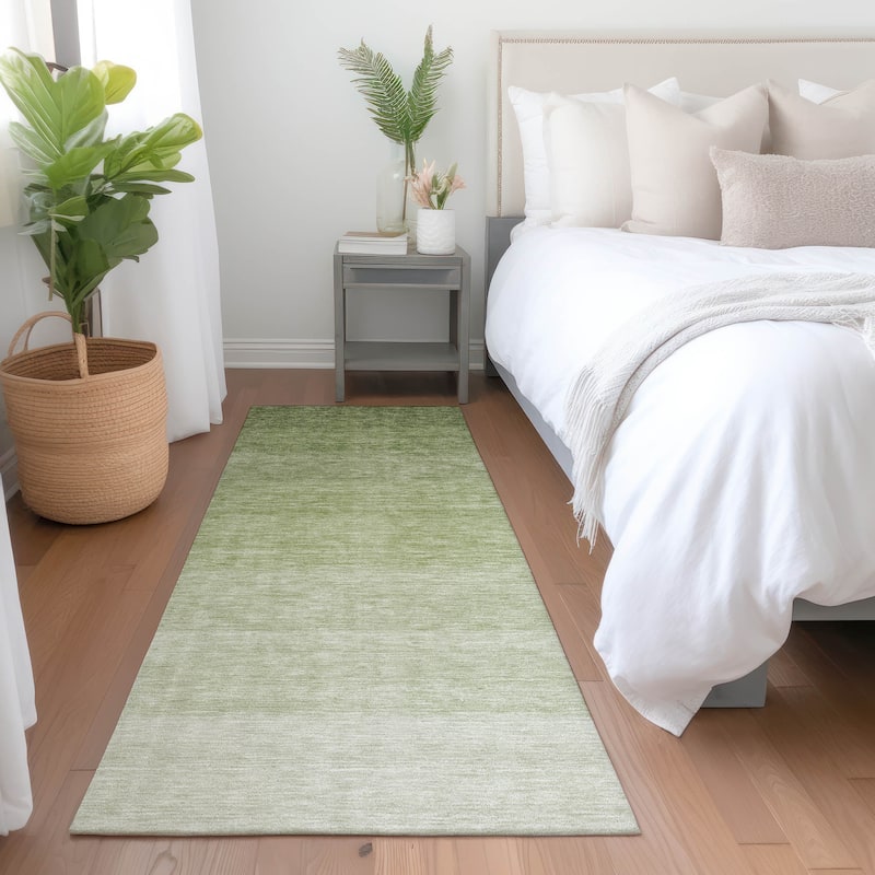 Premium Washable Super Soft Ombre Mod Mayfield Rug - Green - 2'3" x 7'6"
