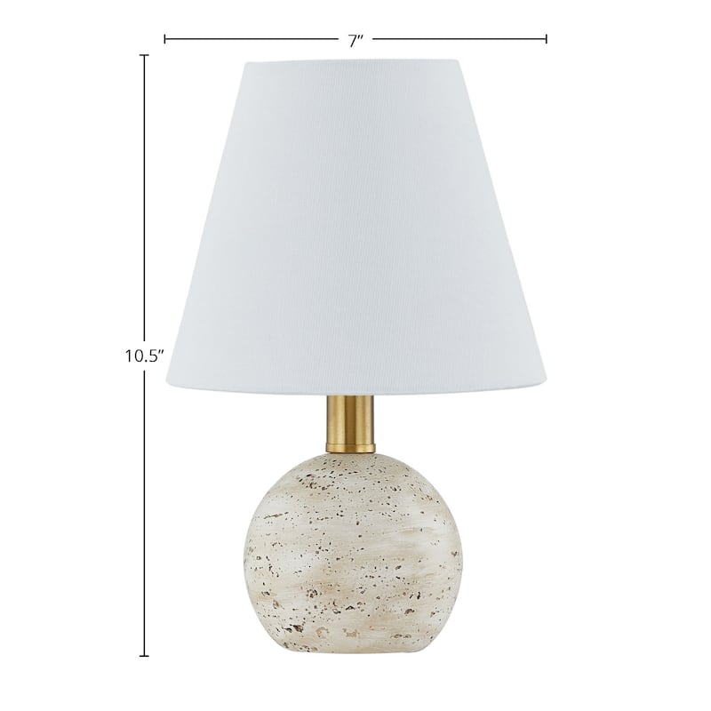 Alma 11" Mini Lamp with Linen Shade, Beige (Set of 2)