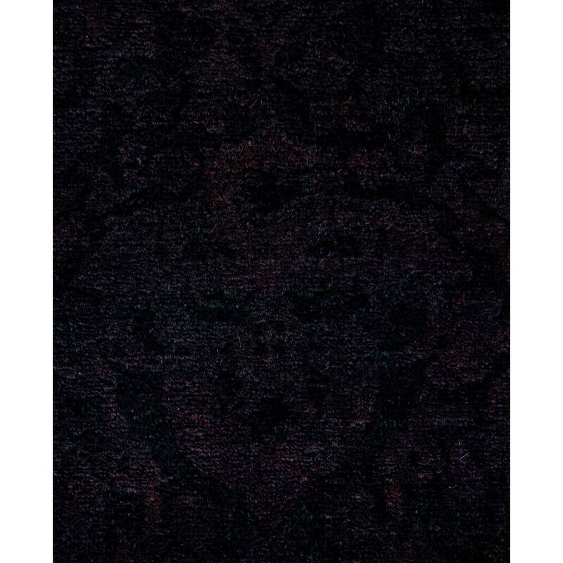Overdyed One-of-a-Kind Hand-Knotted Area Rug - Black - 2' 7" x 7' 10"