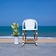 preview thumbnail 9 of 68, SAFAVIEH California Outdoor Bistro 26-inch Counter Stool with Arms - 23" W x 26" D x 43" H