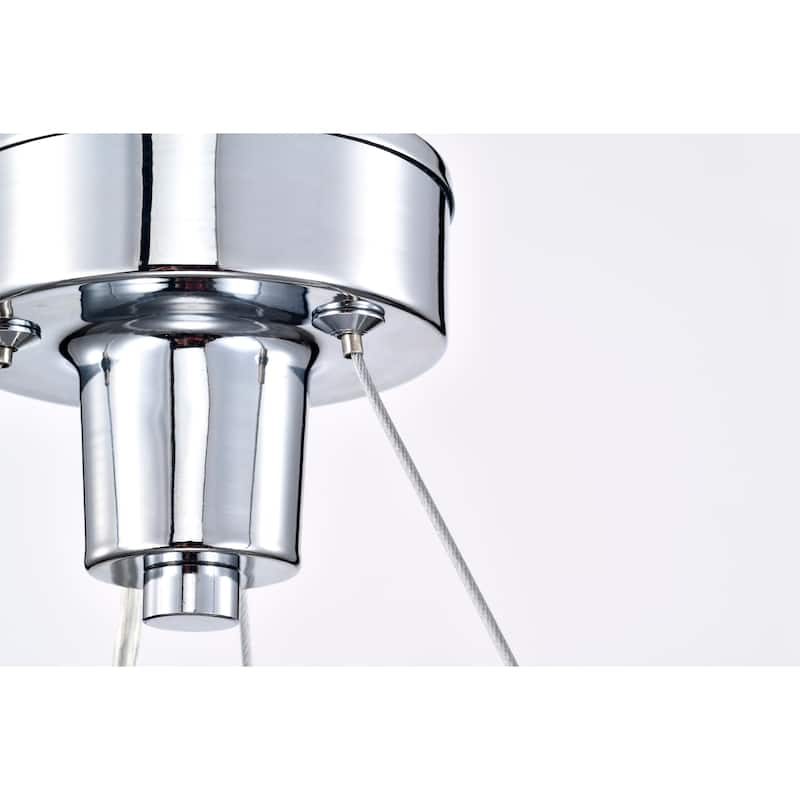 Leonie 25 Inch Wagon Wheel Ceiling Lighted Chandelier Chrome Polished Finish with Glass Shades 12-Light - N/A