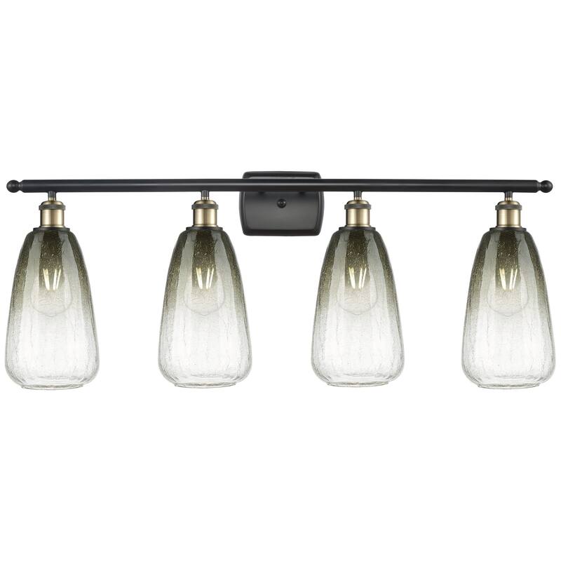 Innovations Lighting 516-4W-14-36 Brookhaven Almond Vanity Brookhaven - Black Antique Brass / Slate