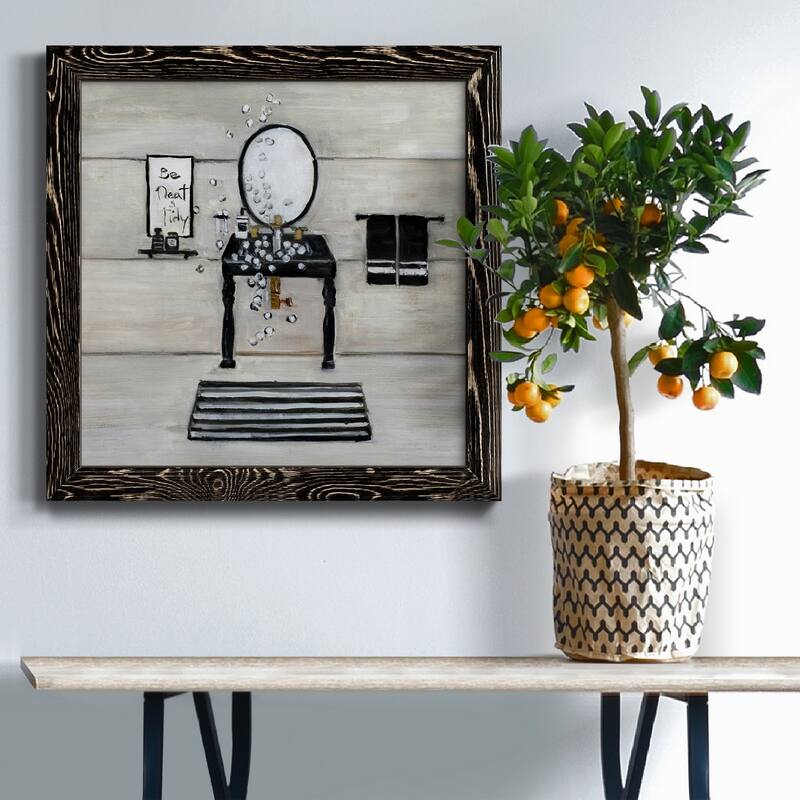 Neat and Tidy Bath-Premium Framed Canvas - Ready to Hang