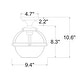 preview thumbnail 12 of 22, Concordia Semi Flush Mount Ceiling Light Brass Gold and Clear Glass Finish 1-Light - N/A