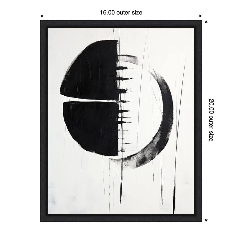 Graphite Garden by Irena Orlov Framed Canvas Wall Art Print - 16 x 20 in