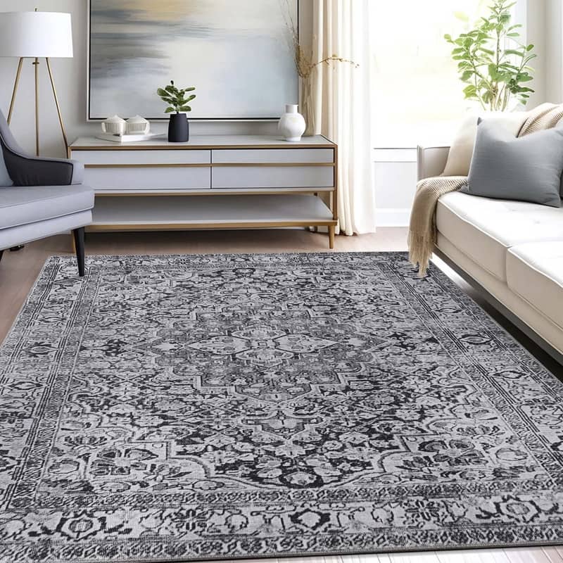 Superior Elodie Geometric Floral Medallion Indoor Area Rug