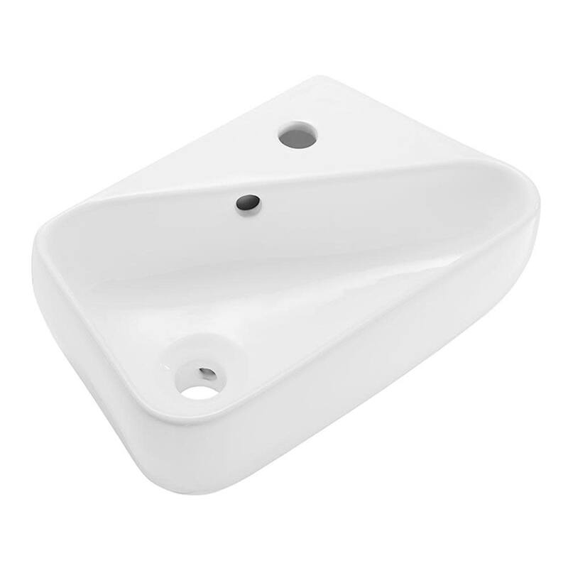 Swiss Madison Plaisir 18" Rectangular Ceramic Wall Mounted Bathroom - Glossy White