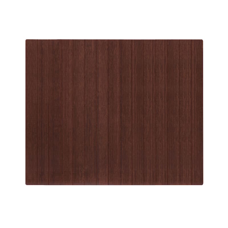 Eco Bamboo Deluxe Rectangular Cherry Chair Mat (60 x 48) - N/A
