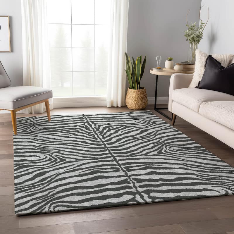 Premium Washable Super Soft Animal Print Mayfield Rug - Gray - 5' x 7' 6" - Rectangle