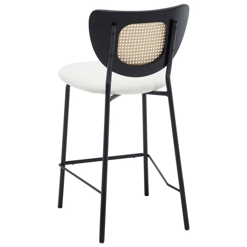 26" Rattan Counter Height Bar Stools Set of 2/3/4 - 37.8"H x 17.7"W x 21.7"D