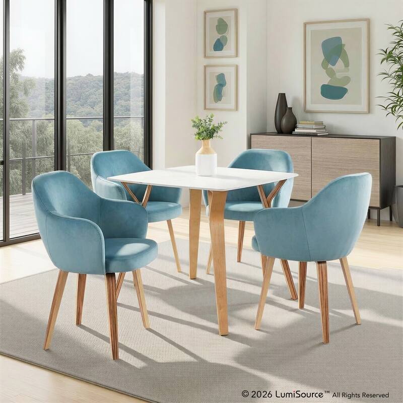 Porch & Den Beckett Dining Chair with Bent Wood Legs (Set of 2)